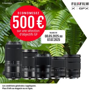 Promotion Fujifilm : Jusqu'à 500 € de remise sur les objectifs GF !