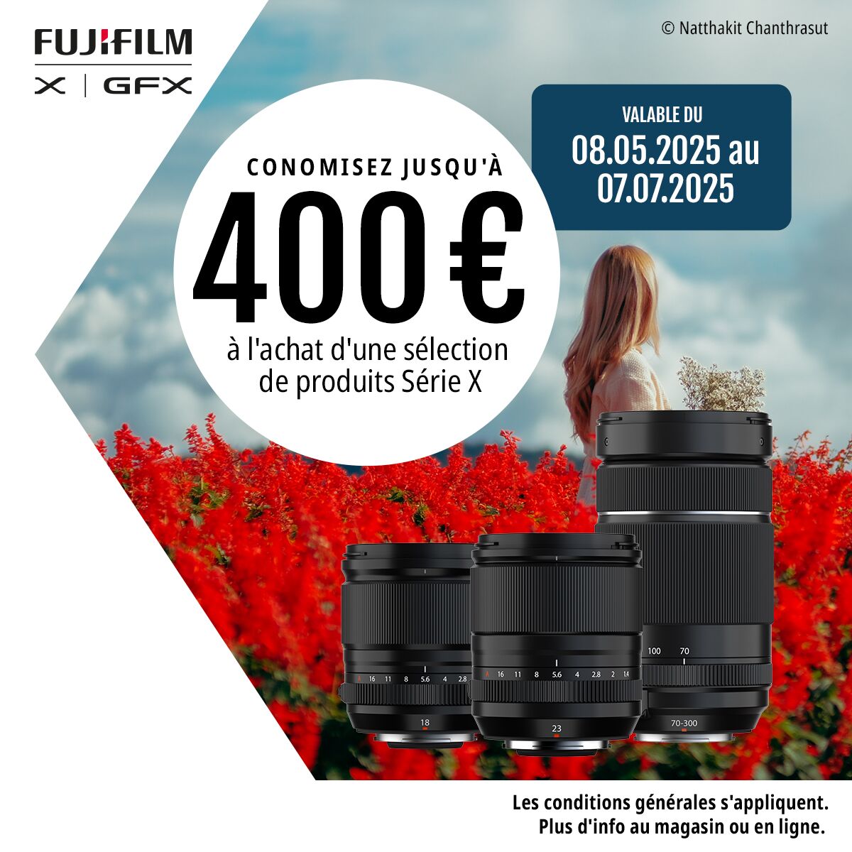 Cashback Fujifilm optiques XF