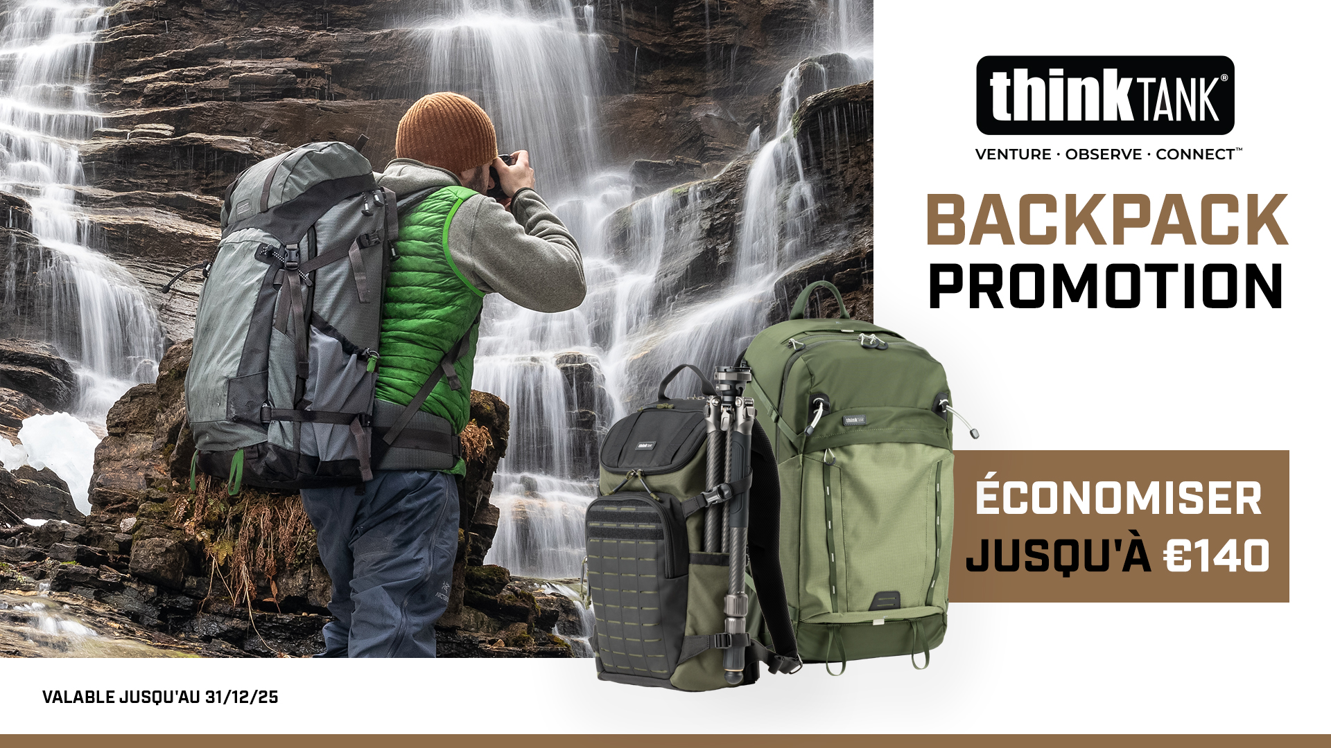 Promotion Think Tank Q4 : jusqu’à 140 € de réduction sur une sélection de sacs et valises photo