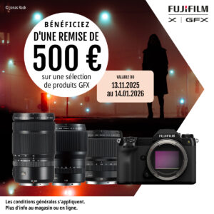 Promotion Fujifilm GFX – Jusqu’à 500 € de cashback !