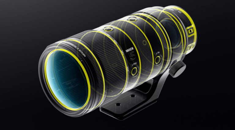 Structure interne du Nikon NIKKOR Z 70-200mm f/2.8 VR S II avec schéma des lentilles