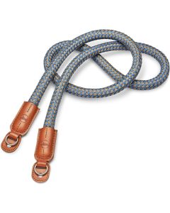 Leica Round Braided Rayon Carrying Strap - Cognac and Denim Blue