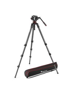 Manfrotto 504X Rotule Vidéo Fluide et Trépied 536 Monotube en Carbone