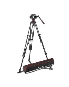 Manfrotto 504X Rotule Vidéo Fluide et Trépied à Double Tube Aluminium